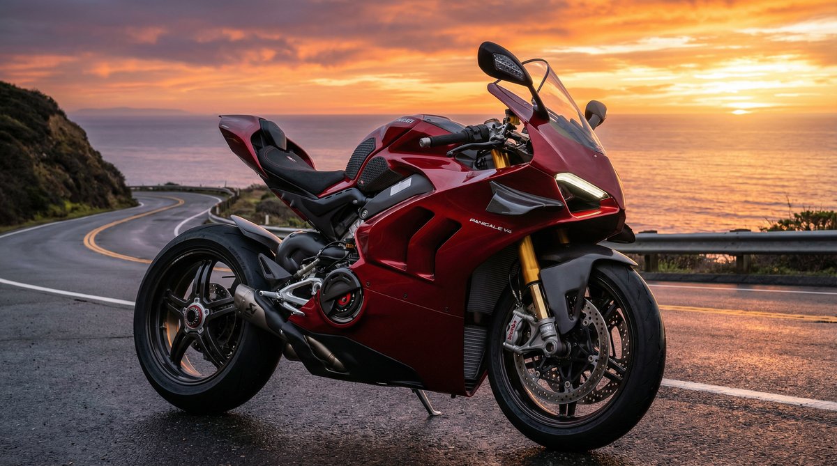 国产视频视频：杜卡迪V4摩托车